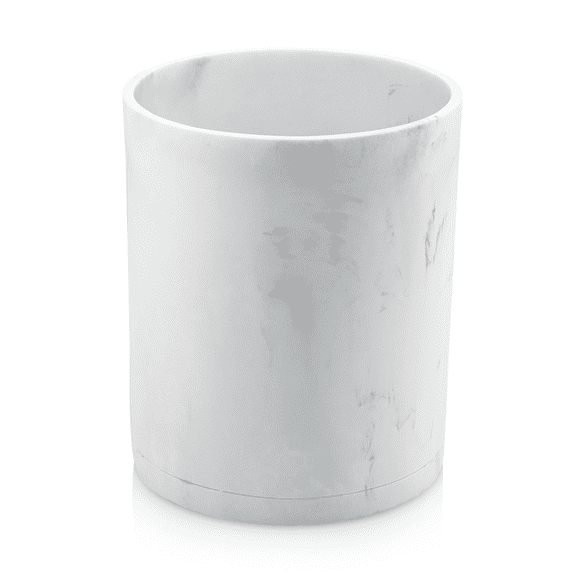 Essentra Home White Trash Can for Home or Office, 2.2 Gallon Capacity, Round Trash Can Part of Our Blanc Collection