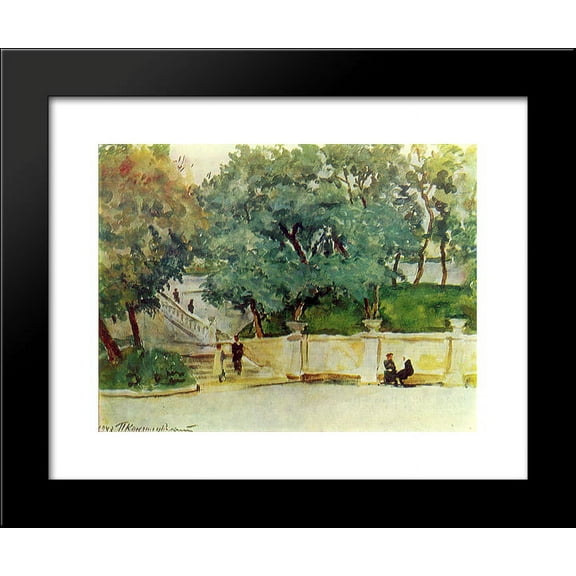 Essentuki. Stairs. 20x24 Framed Art Print by Pyotr Konchalovsky