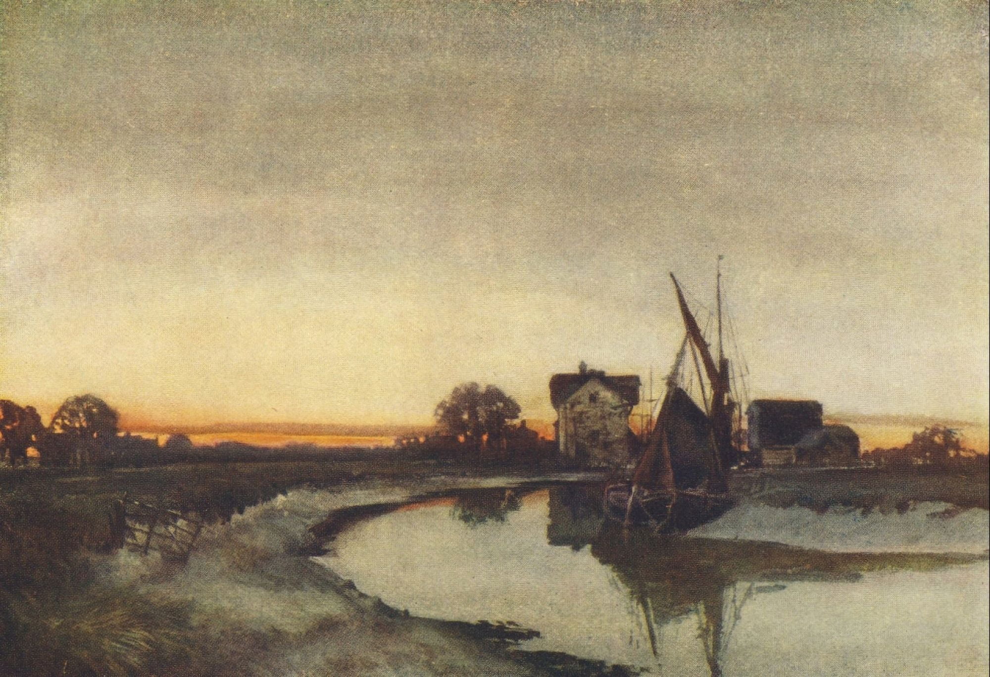 Essex 1909 Battlesbridge Canvas Art - Louis Burleigh Bruhl (24 x 36)