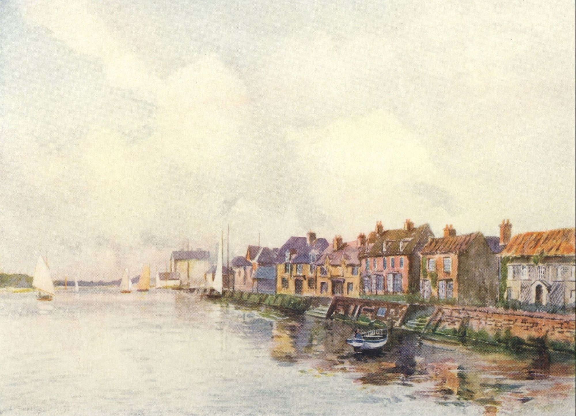 Essex 1909 Burnham on Crouch Canvas Art - Louis Burleigh Bruhl (24 x 36)