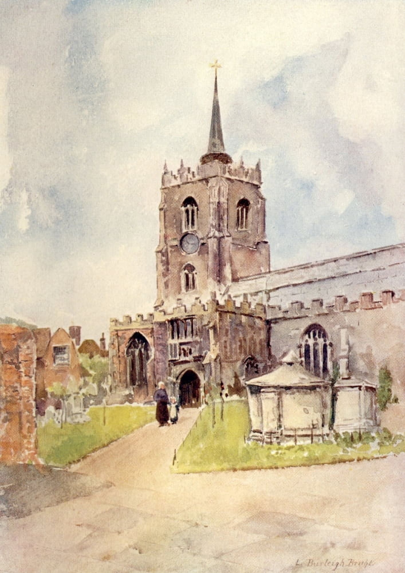 Essex 1909 Chelmsford Pro-Cathedral Canvas Art - Louis Burleigh Bruhl (18 x 24)