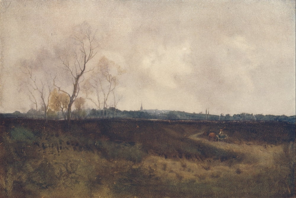 Essex 1909 Danbury from the Common Canvas Art - Louis Burleigh Bruhl (18 x 24)