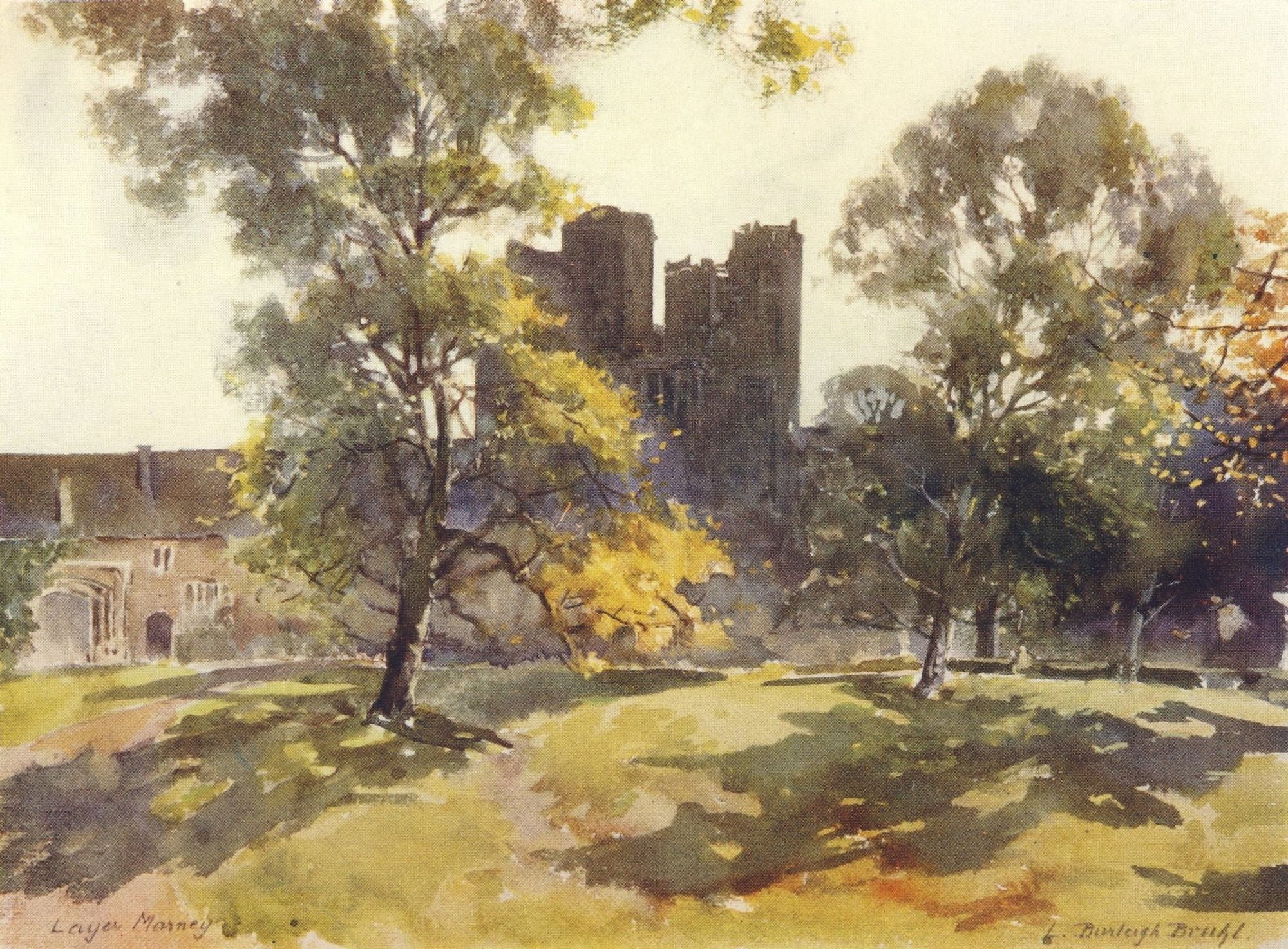 Essex 1909 Layer Marney Towers Canvas Art - Louis Burleigh Bruhl (24 x 36)