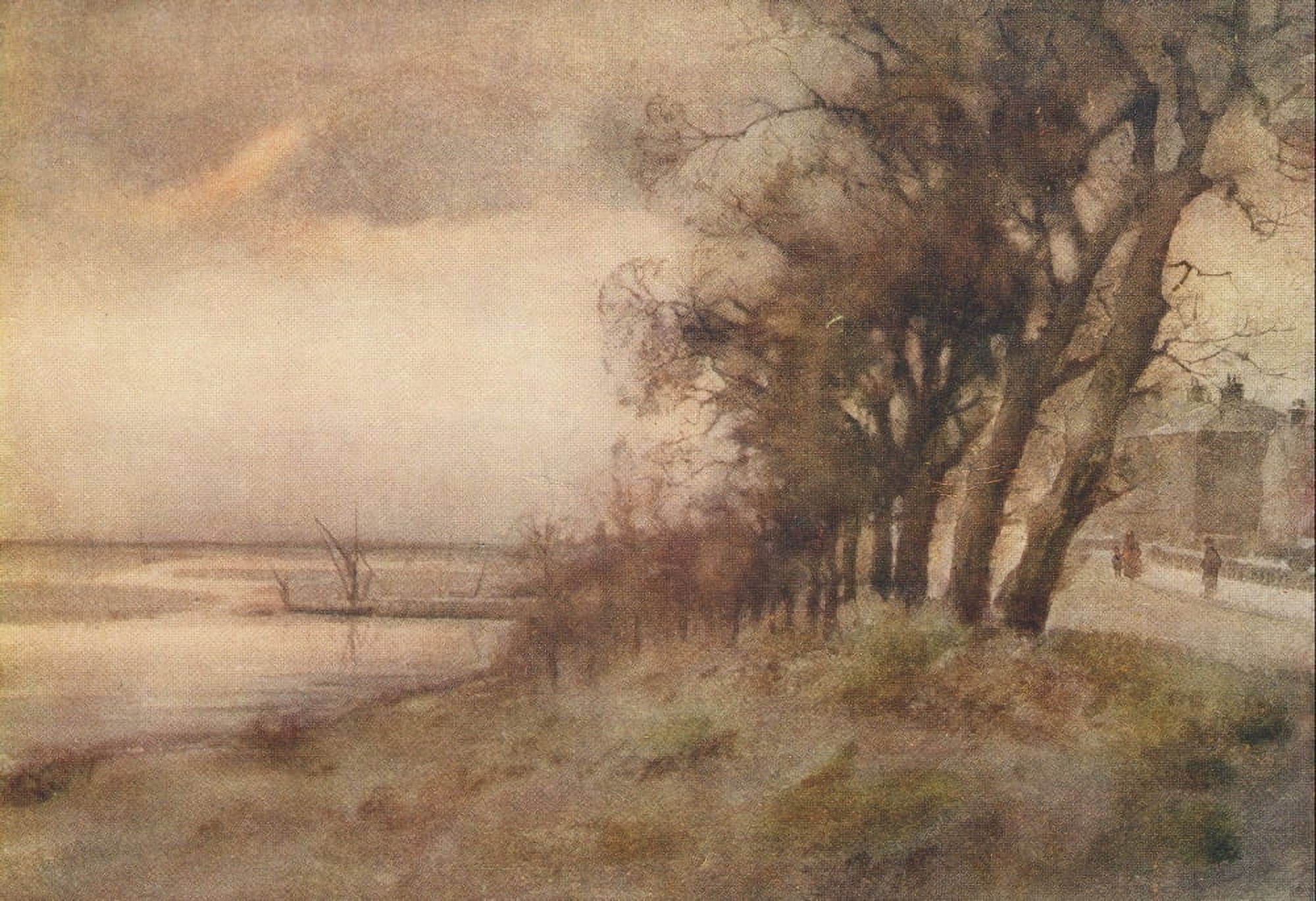 Essex 1909 Leigh-on-Sea Canvas Art - Louis Burleigh Bruhl (24 x 36)