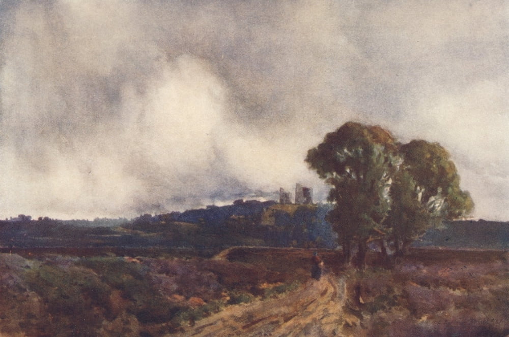 Essex 1909 Road to Hadleigh Castle Canvas Art - Louis Burleigh Bruhl (18 x 24)