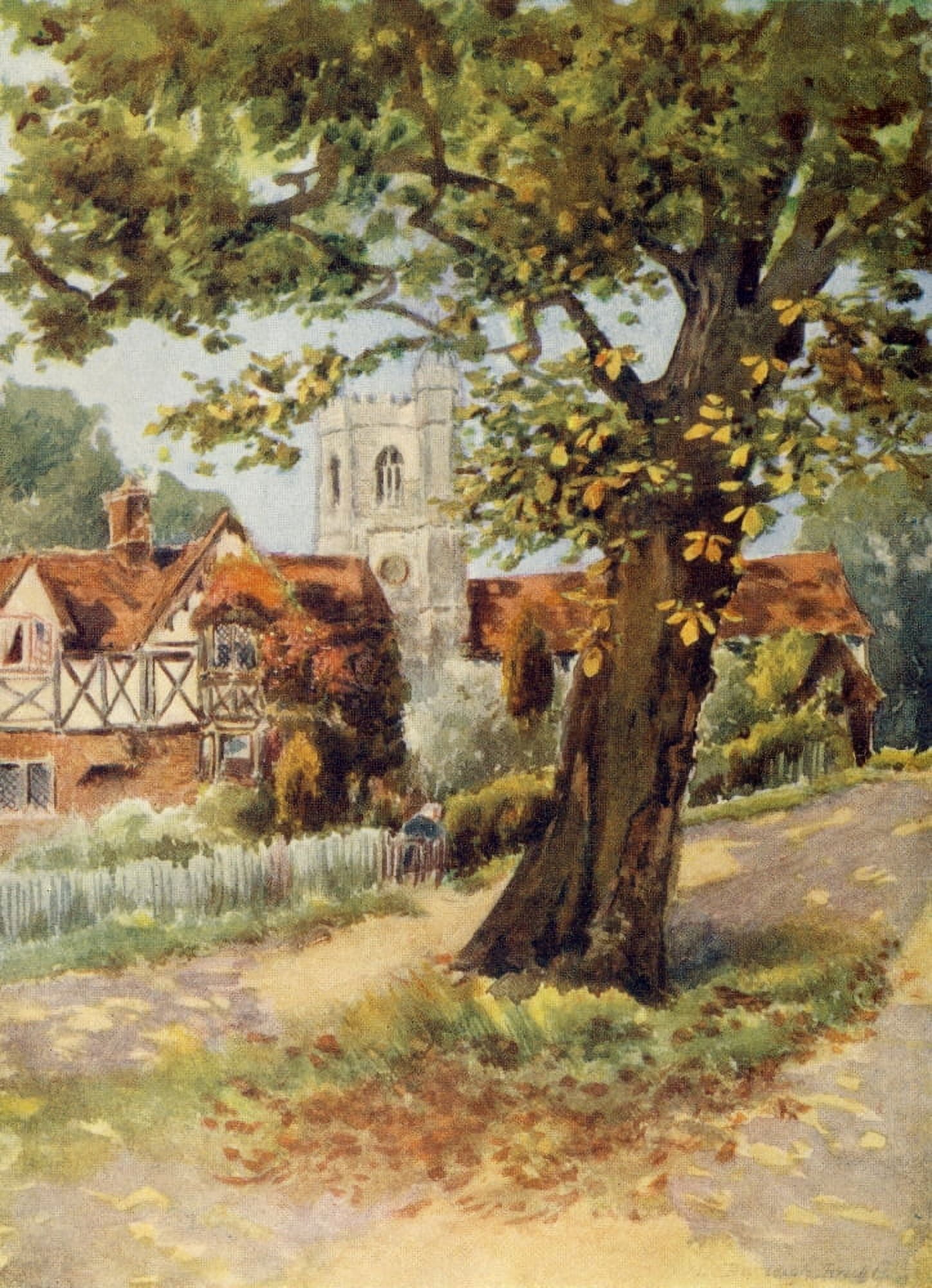 Essex 1909 South Weald Canvas Art - Louis Burleigh Bruhl (18 x 24)