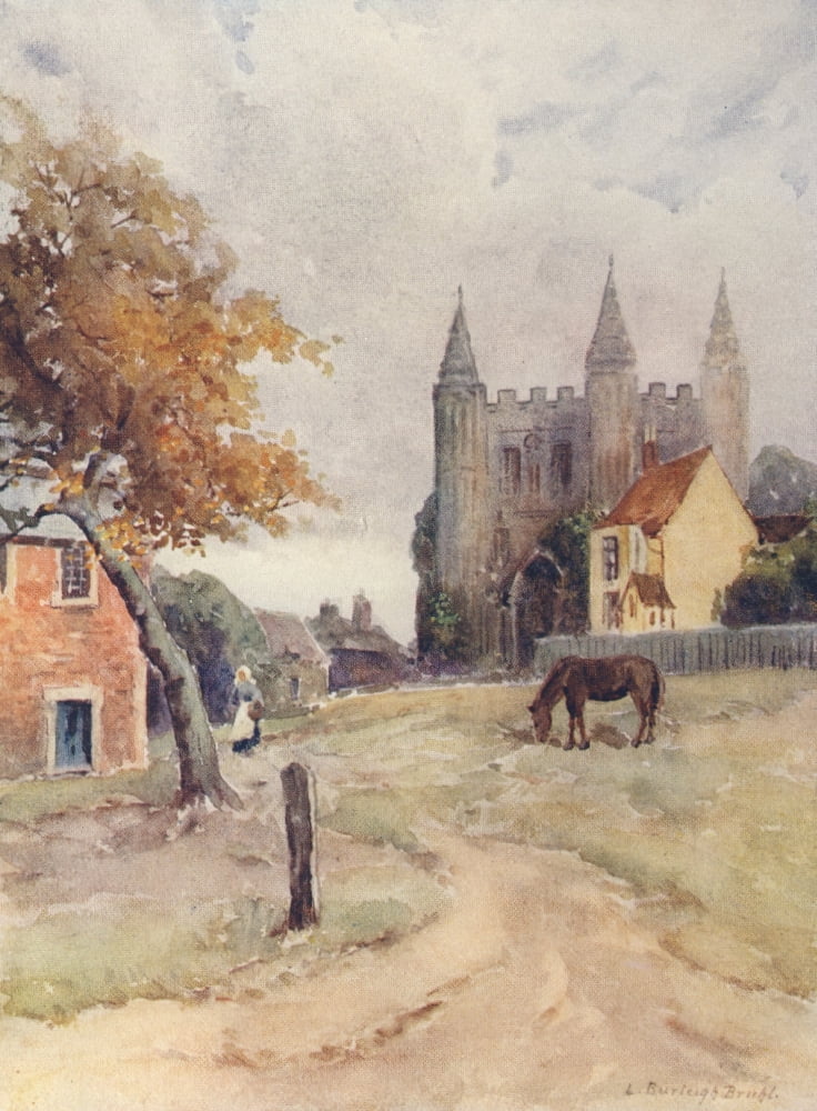 Essex 1909 St Johns Abbey Gate Colchester Canvas Art - Louis Burleigh Bruhl (18 x 24)