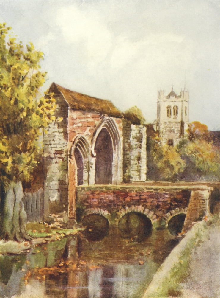 Essex 1909 Waltham Abbey Canvas Art - Louis Burleigh Bruhl (24 x 36)