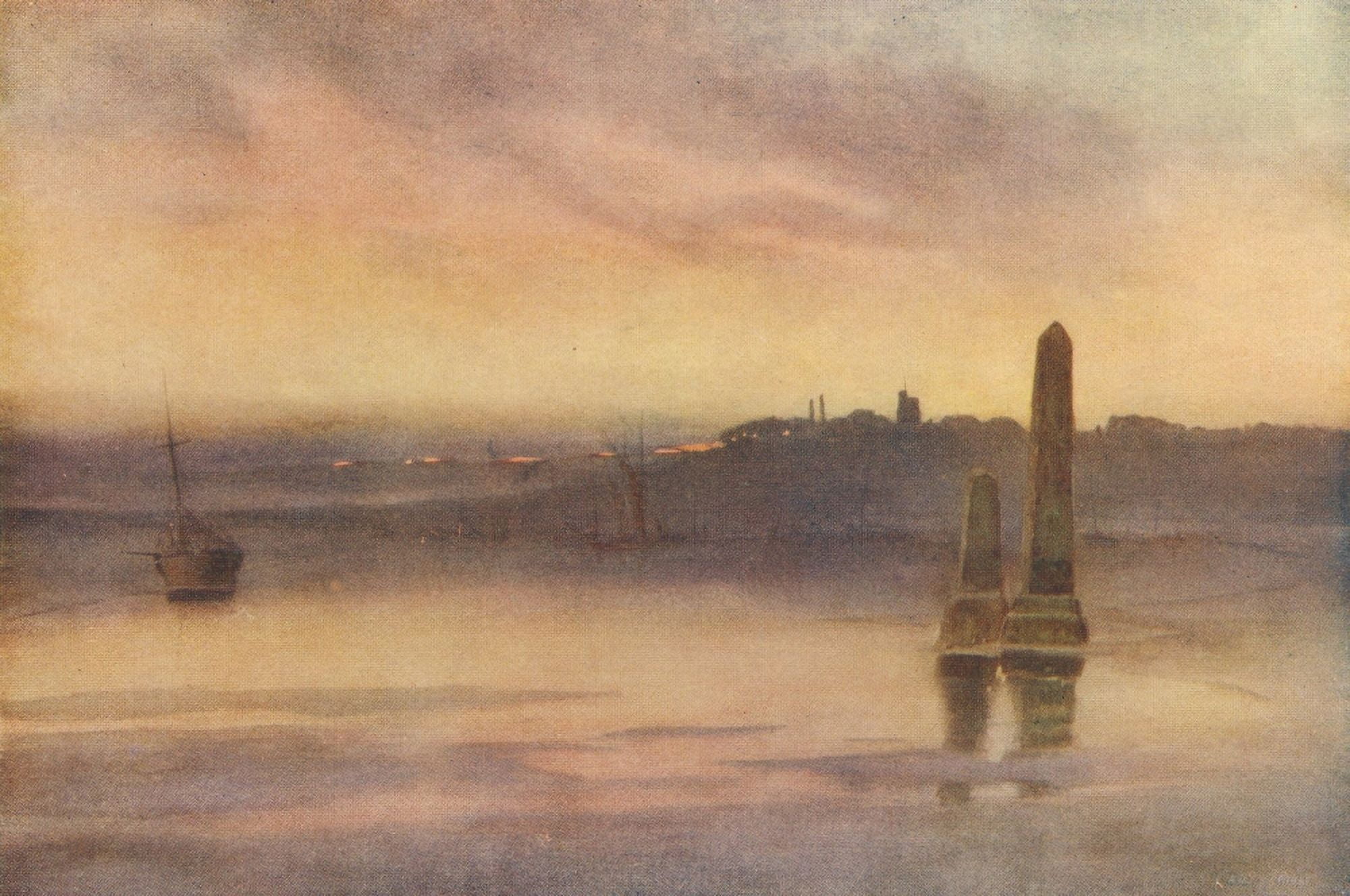 Essex 1909 Westliff-on-Sea The Crowstone Canvas Art - Louis Burleigh Bruhl (18 x 24)