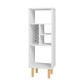 thumbnail image 1 of Essex 42.51 Bookcase with 5 Shelves in White and Zebra, 1 of 4