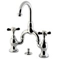 thumbnail image 1 of Essex Bridge Bathroom Faucet with Brass Pop-Up, Polished Chrome, 1 of 1