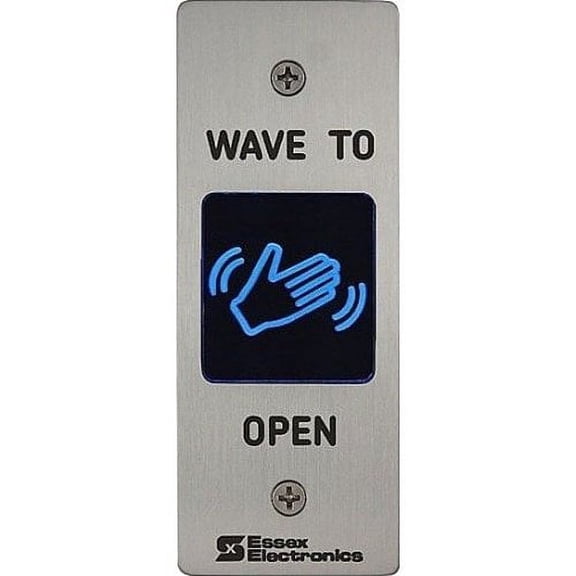 Essex HEW-1S Narrow "Wave To Open" Touchless Switch, Stainless Faceplate
