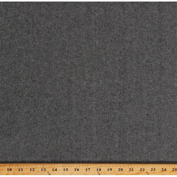 Essex Yarn Dyed Charcoal Gray 43" Wide Linen/Cotton Fabric by the Yard (E064-1071)