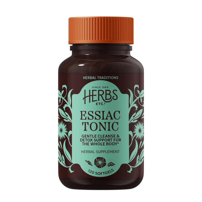 Herbs Etc. Essiac Tonic 120 Softgels - Whole Body Detoxification