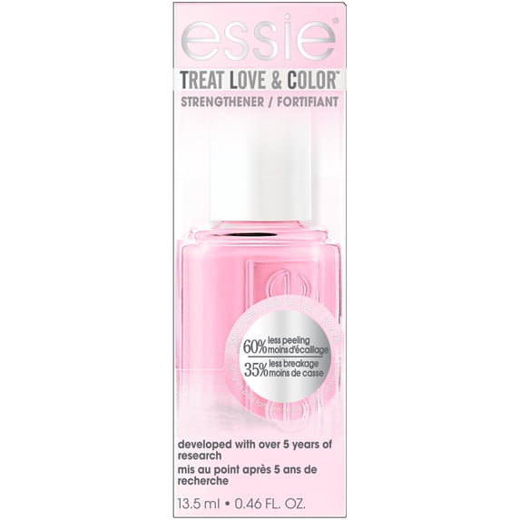 Essie Nail Polish Treat Love and Color Nail Polish & Strengthener, Power Punch Pink (Cream Finish) 0.46 FO