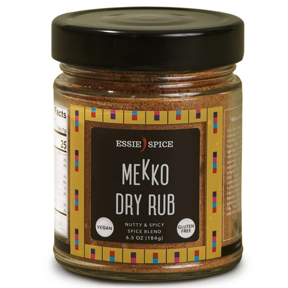 Essie Spice Mekko Dry DMF15 Rub 5.5 Oz Nutty & Spicy Gourmet Spice Blend - Small Batch, Vegan, Non-GMO, No Preservatives, Seasoning for Meats, Fish, and Vegetables