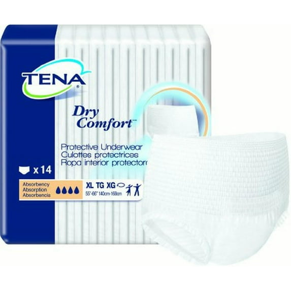 Essity HMS North America Inc Adult Absorbent Underwear TENA Dry Comfort Pull On X-Large Disposable Moderate Absorbency Case of 56