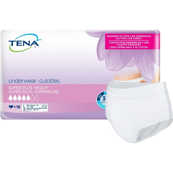 Essity HMS North America Inc Adult Absorbent Underwear TENA Women Pull On Large Disposable Moderate Absorbency Bag of 16