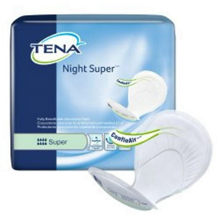 Essity HMS North America Inc Bladder Control Pad TENA Night Super 27 Inch Length Heavy Absorbency Dry-Fast Core One Size Fits Most Unisex Disposable Case of 48 price history and forecast - TENA 62718