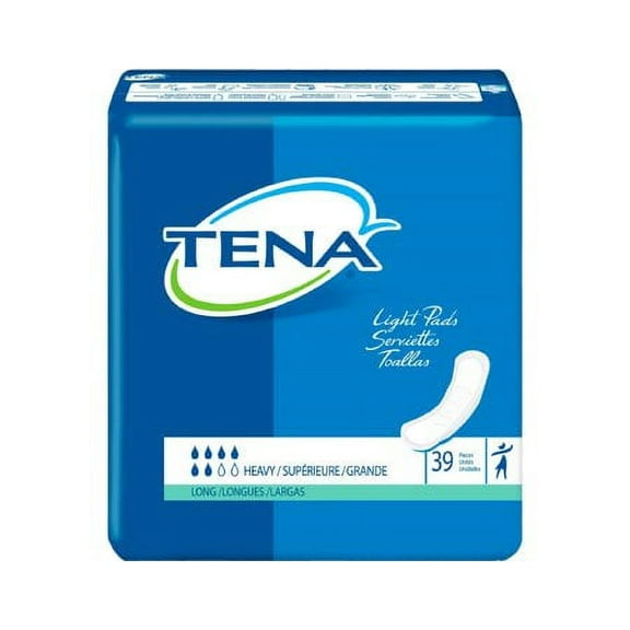 Essity HMS North America Inc Bladder Control Pad TENALight Heavy 15 Inch Length Heavy Absorbency Dry-Fast Core One Size Fits Most Unisex Disposable Case of 117