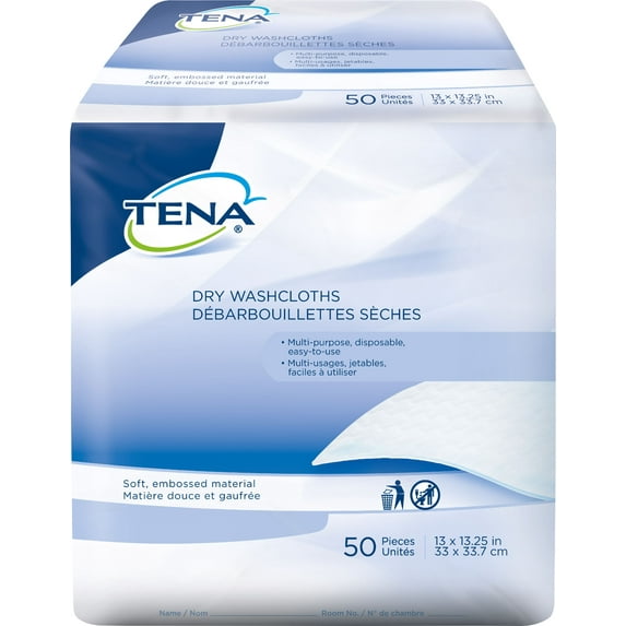 Essity HMS North America Inc Washcloth Tena 13 X 15 Inch White Disposable Case of 800