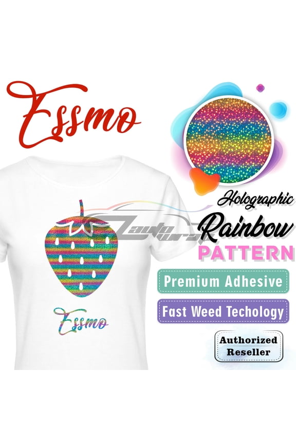 ™ Holographic Glitter Rainbow Heat Transfer Vinyl HTV Iron Heat Press SP14 20"x24"