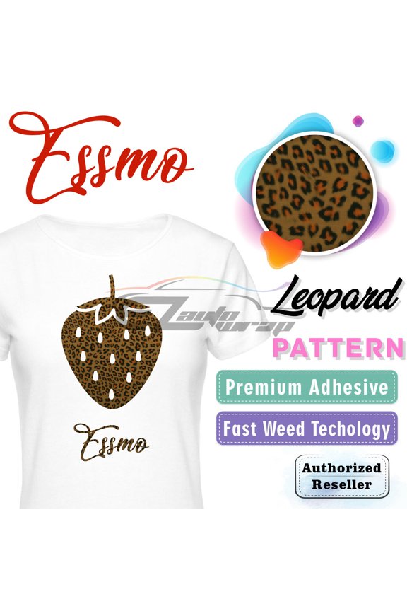 ™ Leopard Heat Transfer Vinyl HTV T-Shirt 20" Roll Iron On Heat Press SP18 20"x12"