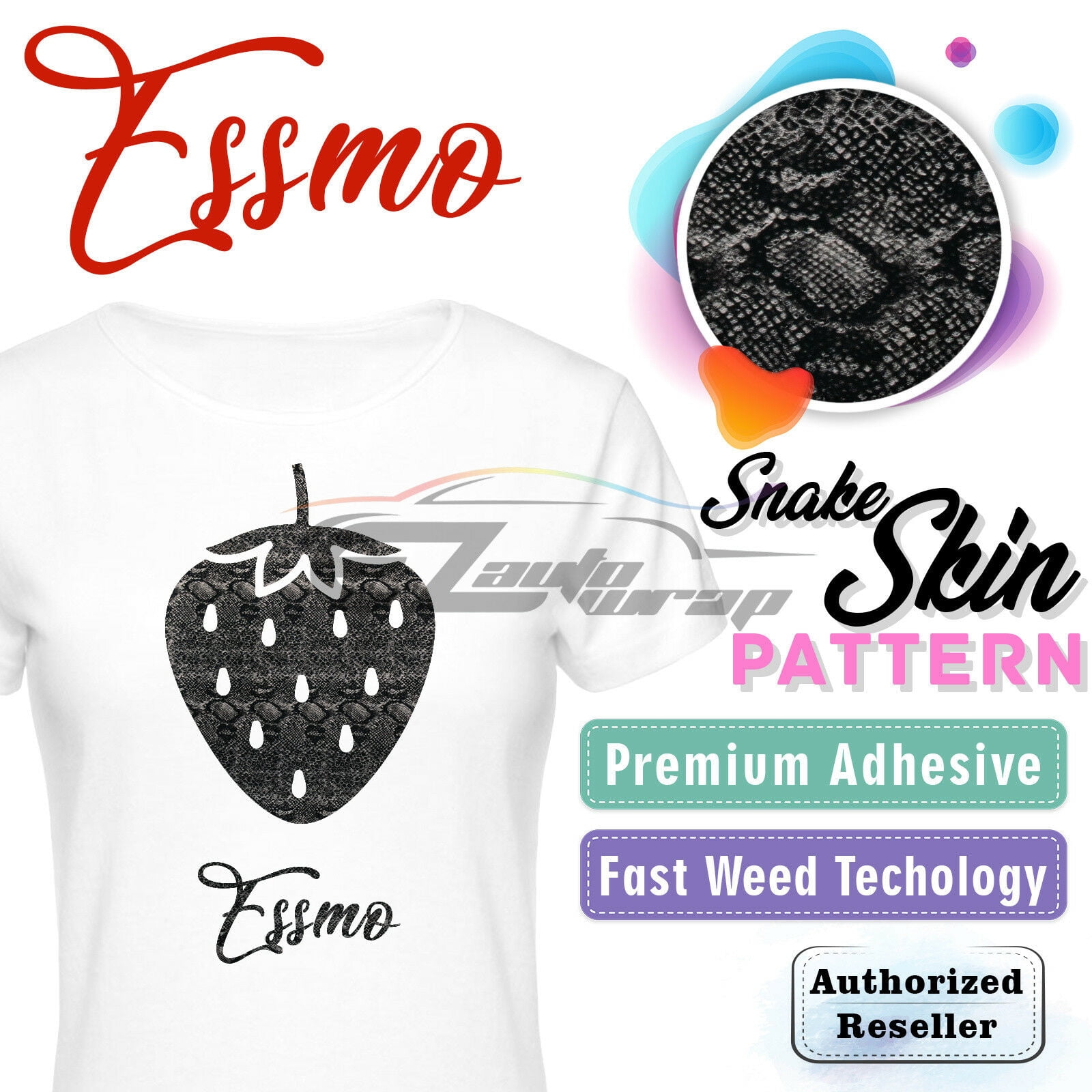 Essmo™ Snake Skin Heat Transfer Vinyl HTV T-Shirt 20
