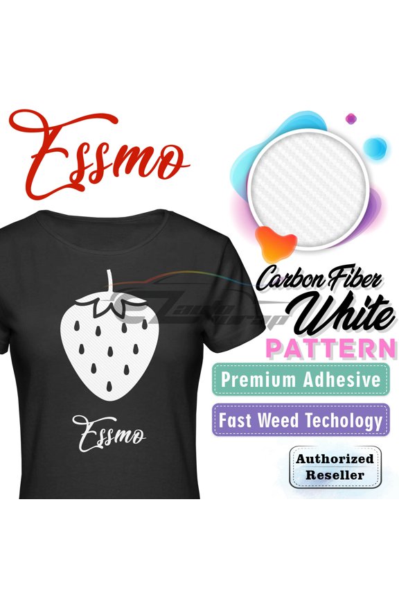 White Carbon Fiber Heat Transfer Vinyl HTV T-Shirt 20" Iron On Heat Press SP28 20"x12"