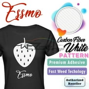 Essmo White Carbon Fiber Heat Transfer Vinyl HTV T-Shirt 20" Iron On Heat Press SP28 20"x60"