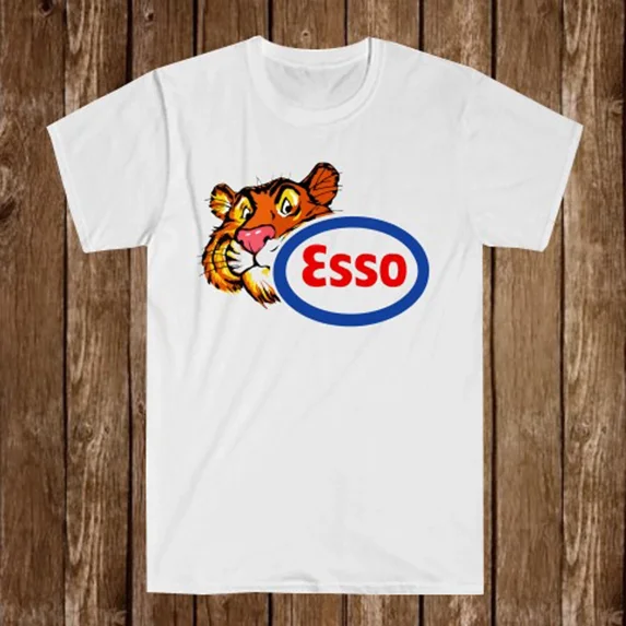Esso Oil Tiger Men's White Size S-5XL
