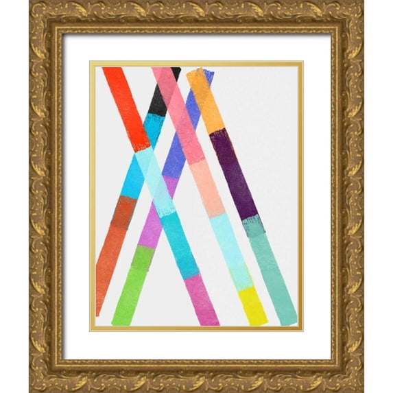 Essue, Christina 12x14 Gold Ornate Wood Framed with Double Matting Museum Art Print Titled - Blocking III