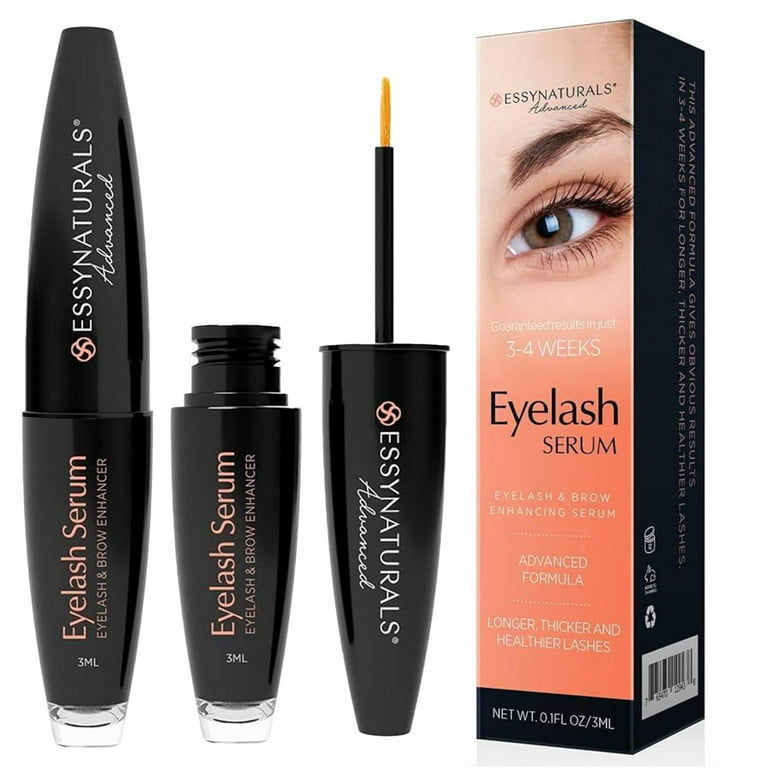 Essynaturals Premium Eyelash Growth Serum for Longer, Fuller