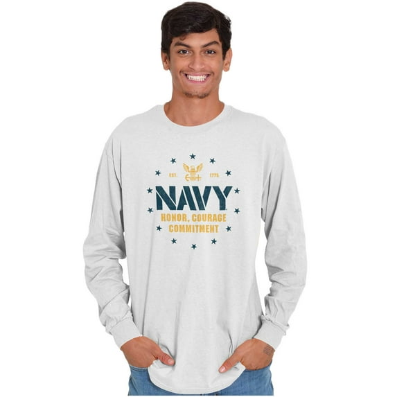 Est 1775 Navy Honor Courage Commit Long Sleeve TShirt Men Women Brisco Brands M