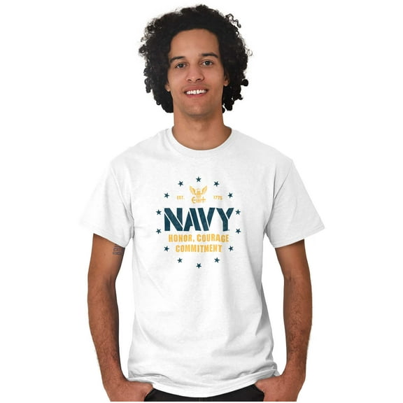 Est 1775 Navy Honor Courage Commit Men's Graphic T Shirt Tees Brisco Brands S