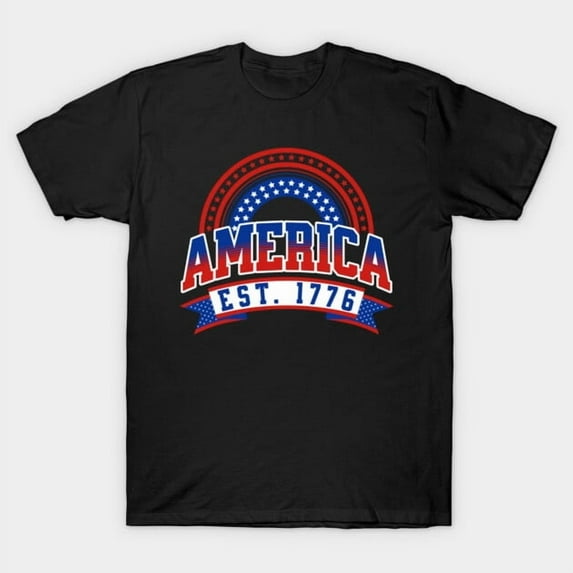 Est 1776 Patriotic US American Flag 4th Of July America Independence Day Unisex T-Shirt