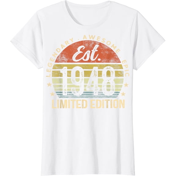 Est 1948 Limited Edition 76th Birthday Vintage 76 Year Old T-Shirt