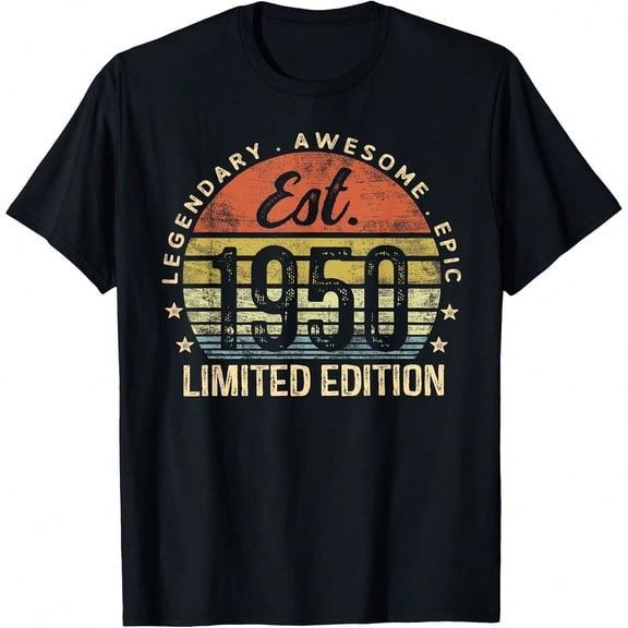 Est 1950 Limited Edition 75th Birthday Vintage 75 Year Old T-Shirt.JPG