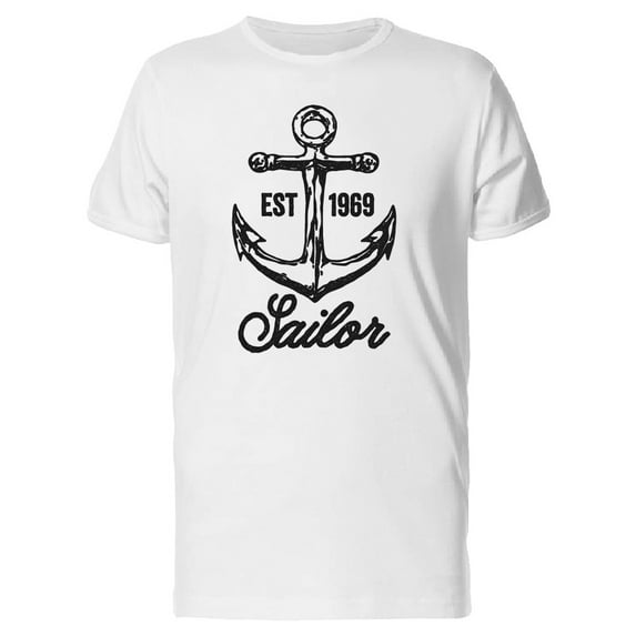 Est 1969 Sailor Anchor T-Shirt Men -Image by Shutterstock, Male 3X-Large
