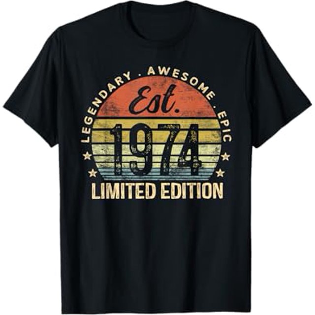 Est 1974 Limited Edition 50th Birthday Vintage 50 Year Old TShirt