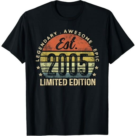 Est 2005 Limited Edition 19th Birthday Gifts 19 Year Old T-Shirt mens t shirt,black,women,funny,misfits,men,journey