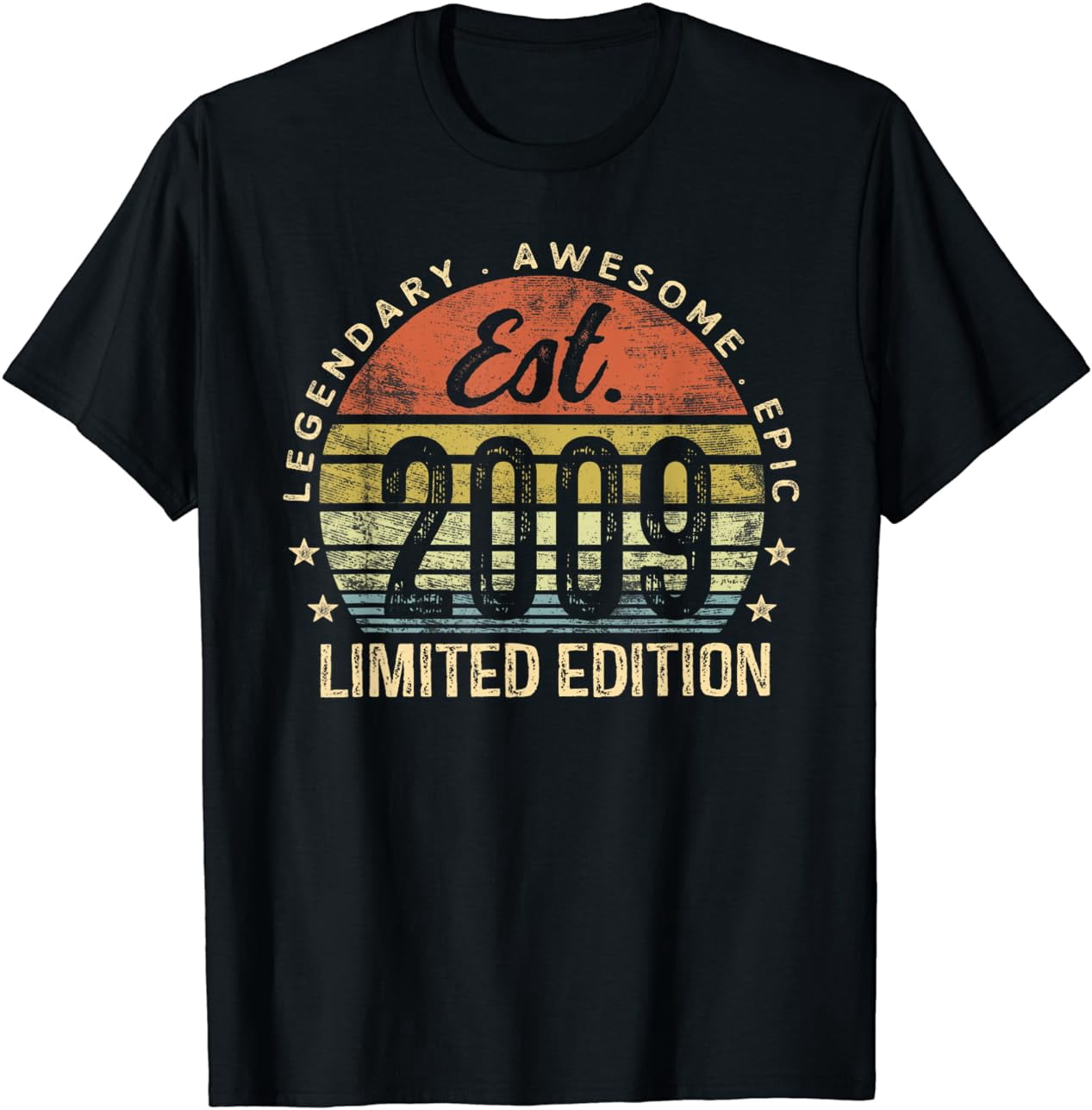 Est 2009 Limited Edition 15th Birthday Gifts 15 Year Old T-Shirt