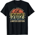 thumbnail image 1 of Est 2012 Limited Edition 12th Birthday Gifts 12 Year Old T-Shirt mens t shirt，black，women，funny，misfits，men，journey, 1 of 4