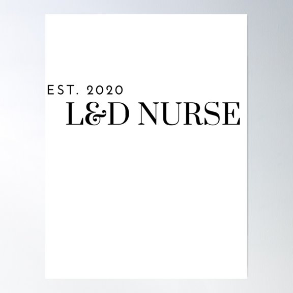 Est. 2020 L&D Nurse Poster Wall Art, Modern Wall Decor, 8x12 UNFRAMED