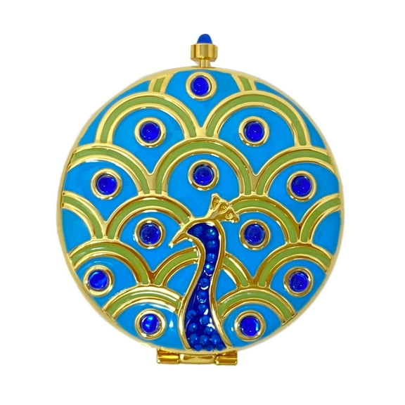 Este Lauder Limited Edition Posh Peacock Perfecting Setting Powder Compact - Empty Case