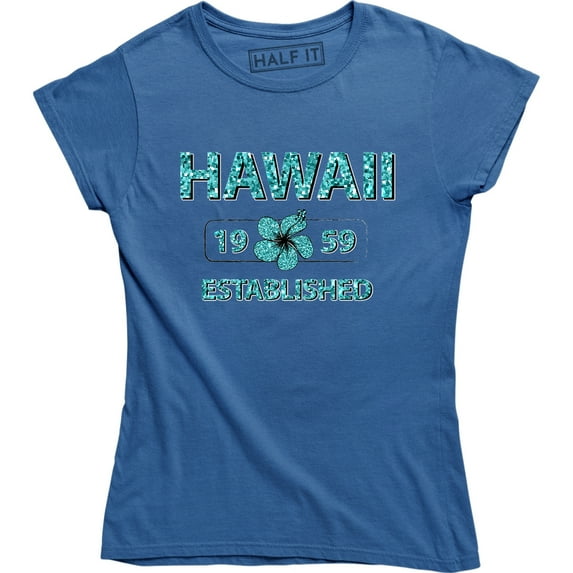Established August 21, 1959 Hawaii Flag Women's State Home Birthday T-Shirt