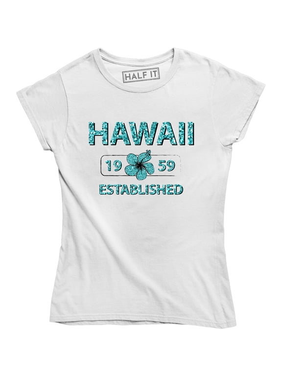 Established August 21, 1959 Hawaii Flag Women's State Home Birthday T-Shirt