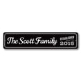 thumbnail image 1 of Established Date Sign, Wedding Decor, Custom Family Name Sign, Wedding Aluminum Sign - 4x18 inches, 1 of 4