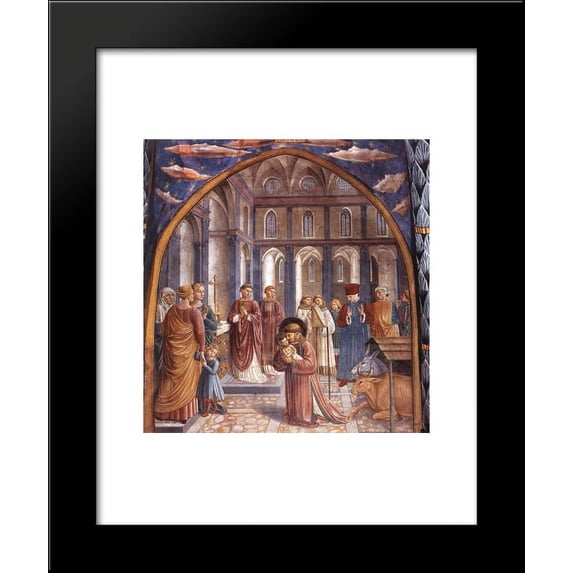 Establishment of the Manger at Greccio 20x24 Framed Art Print by Benozzo Gozzoli