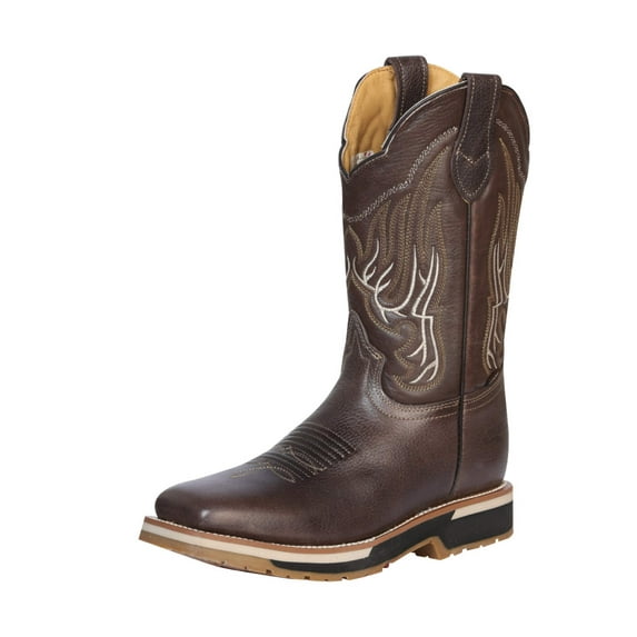 Establo Men’s Rodeo Boot - Bovine Grizzly Leather in Brown 41539